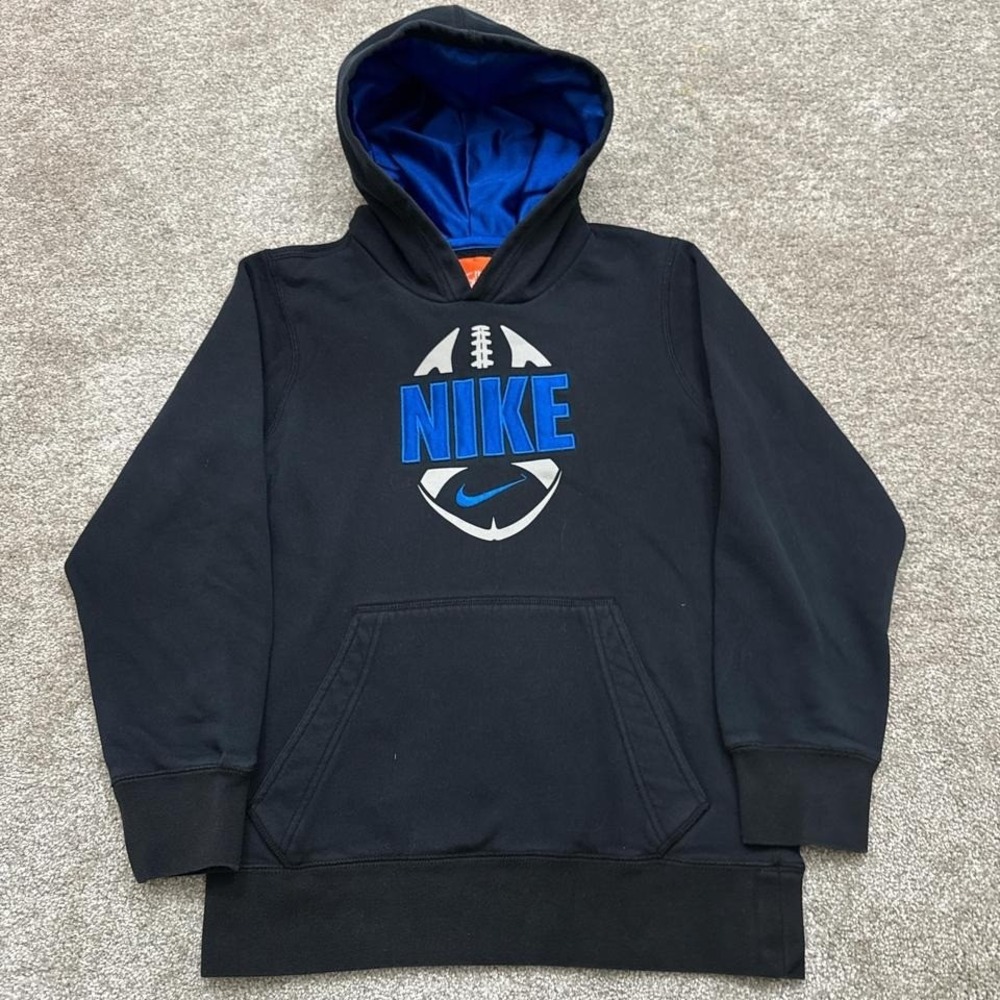Nike Football Youth Hoodie Medium 10–12 Embroidered Logo Pullover